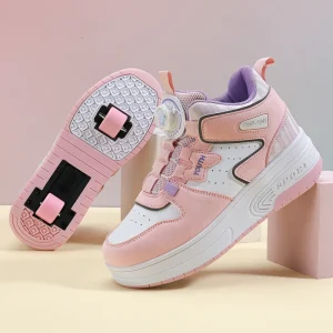 2Wheels Roller Skate Children Shoes Sneakers For Kids Boys Girls Sports Running Outdoor Adult Casual Women Tennis Size 31-42