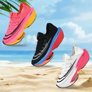 Openwork breathable couple sneakers Plus size marathon running shoes